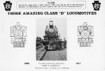 PRR "Class 'D' Locomotives," Page 1, 1981